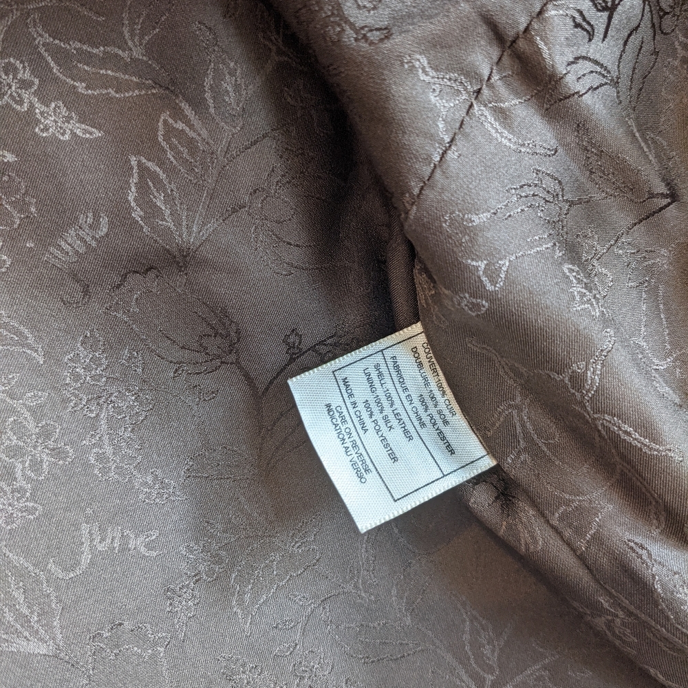 Vintage June Leather + Silk Jacket - Picture 5 of 16
